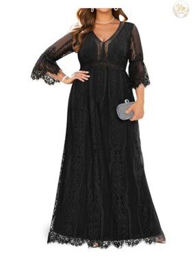 Plus Size Lace Maternity Wedding Dress Boho Long Formal